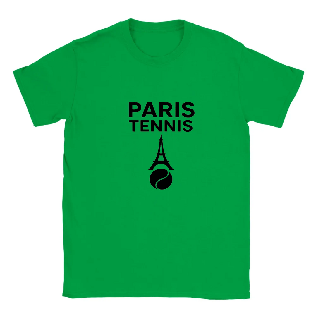 T-shirt featuring a graphic of a tennis player in Paris