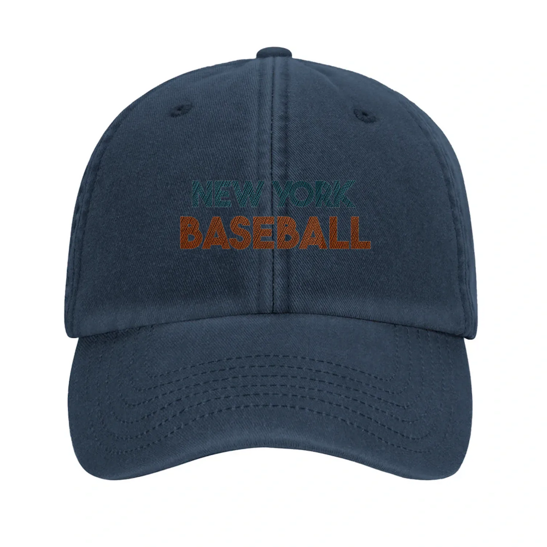 Gorra bordada con un logo de béisbol vintage de Nueva York
