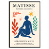 Abstract composition of cut-out shapes in white and orange by Matisse