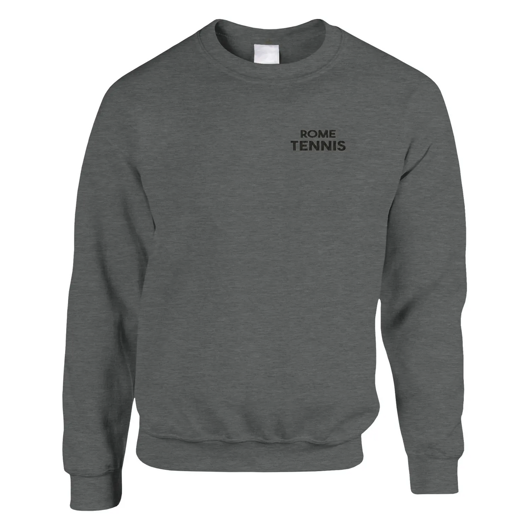 Unisex sweater featuring an embroidered Rome Tennis logo in a classic design