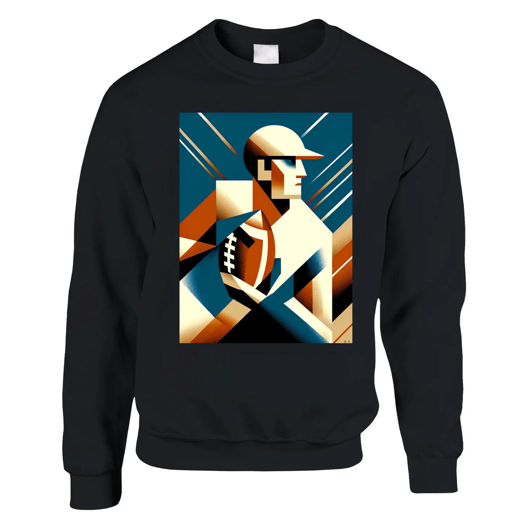 Crewneck sweater featuring an American Football graphic print