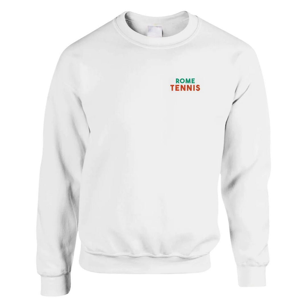 Embroidered sweater featuring the Rome Tennis 3 crest on a soft fabric
