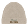 Embroidered beanie with Miami Tennis 2 logo design
