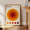 Bauhaus poster showing orange circle with red and gray geometric design