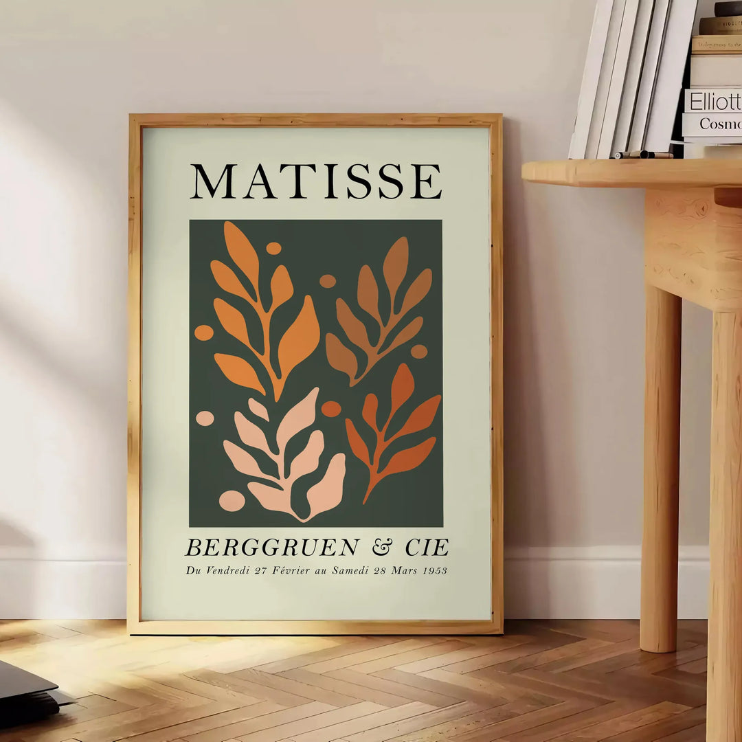 Forme astratte ritagliate in arancione e verde di Matisse