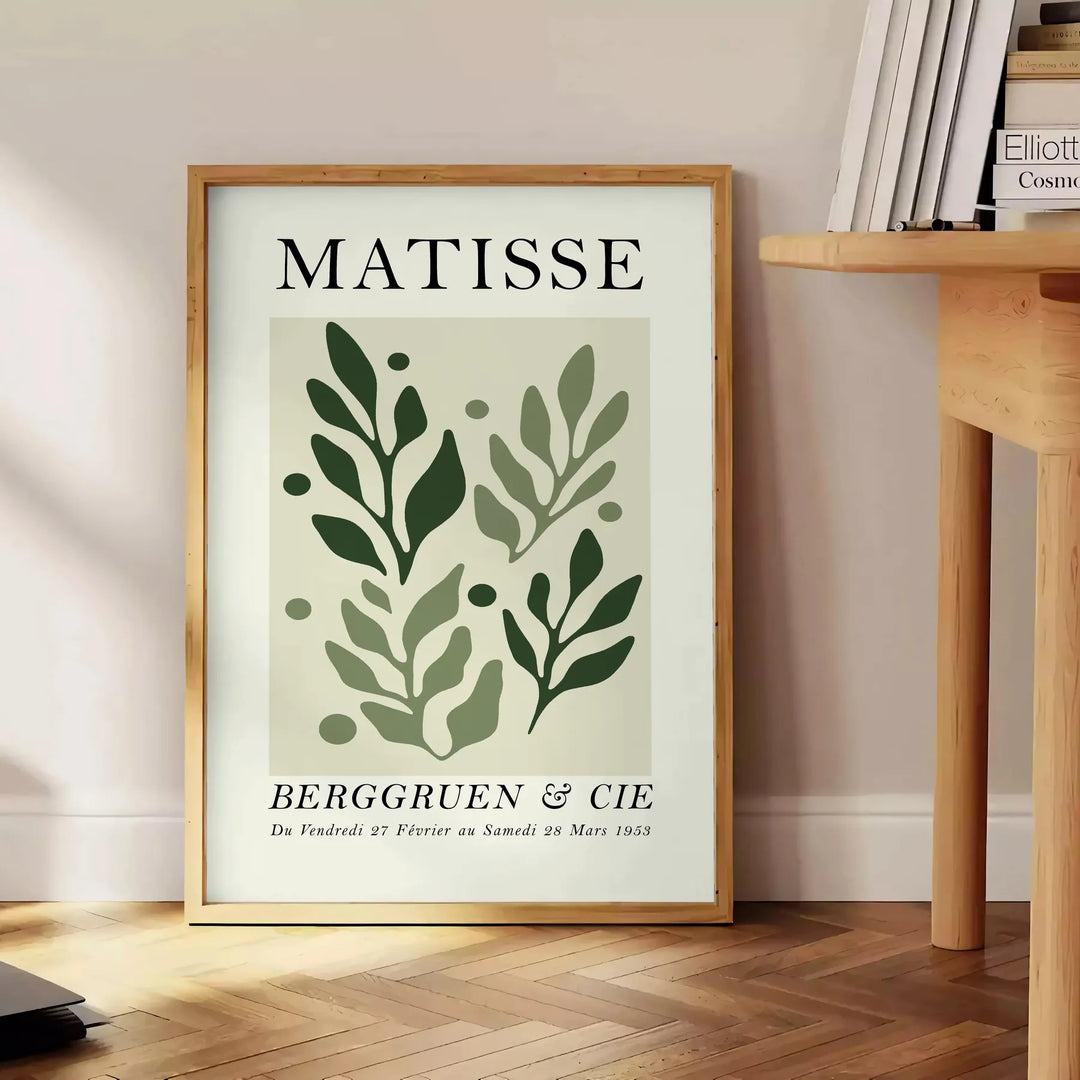 Matisse Papiers Découpés cut-paper composition in white and gray poster