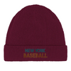 Embroidered beanie featuring a New York baseball graphic design