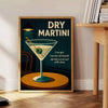 Illustration of a dry martini cocktail in a minimalist style, black and gray tones