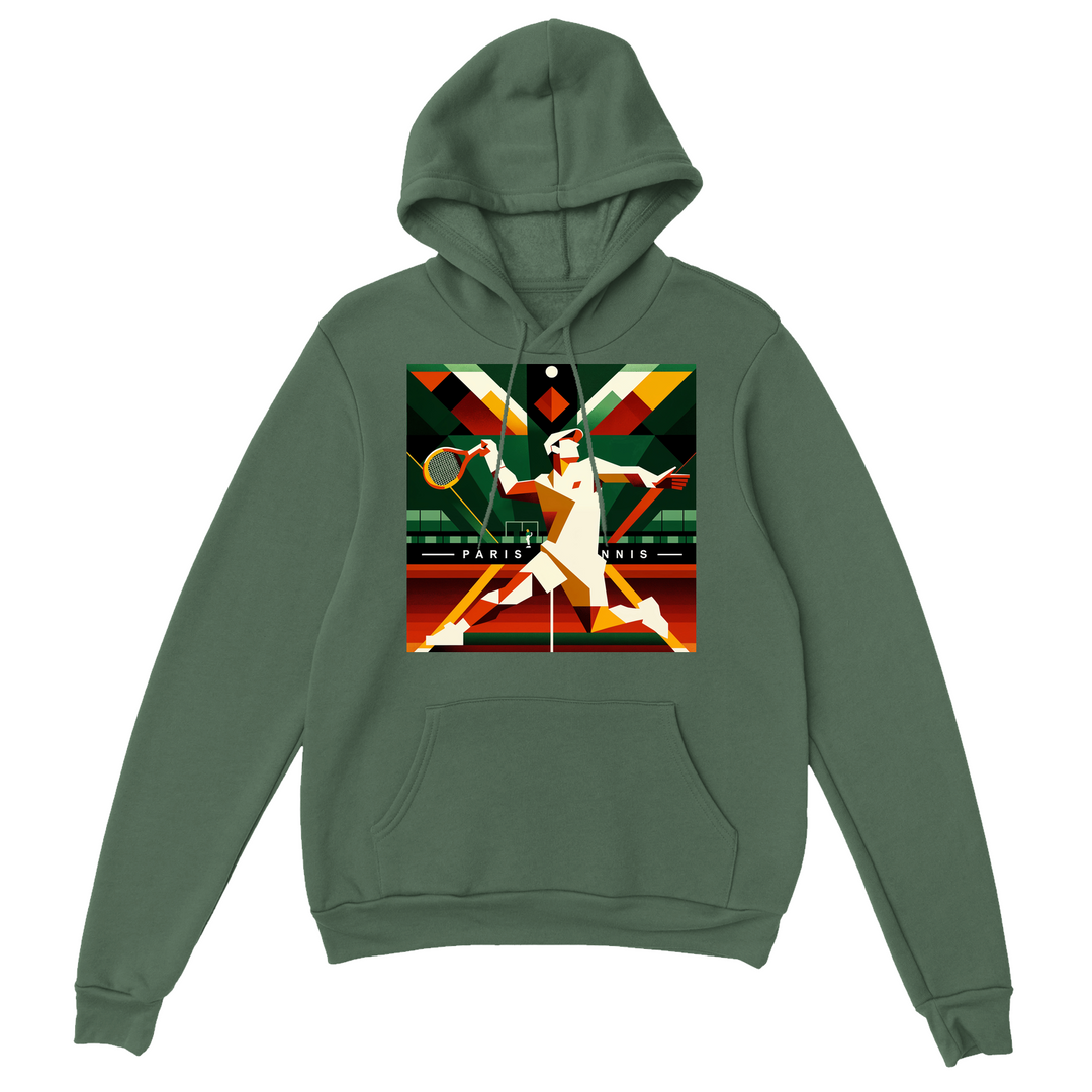 Hoodie with a graphic of a tennis player in Paris