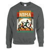 Unisex sweater with a graphic print of the Rome Marathon logo on the chest