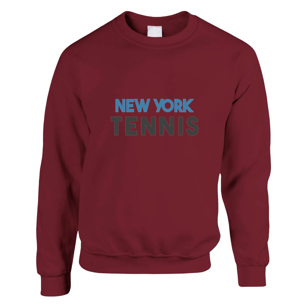 Unisex sweater with a graphic of a tennis player in New York