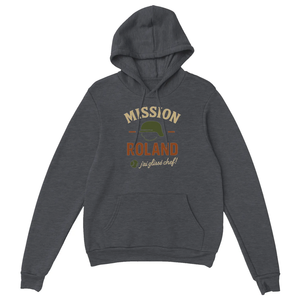Hoodie featuring the Mission Roland Tennis logo on the chest