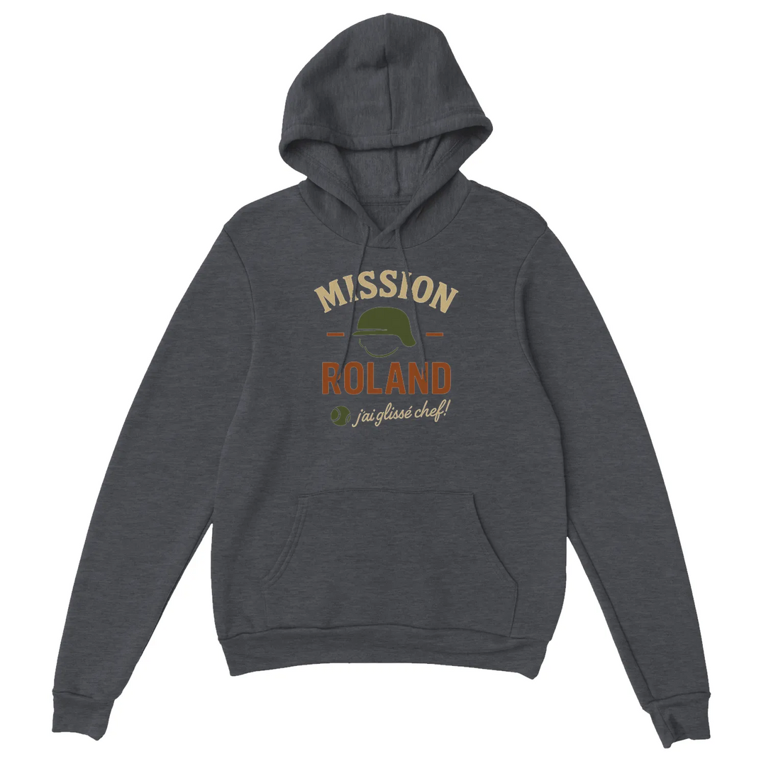 Hoodie featuring the Mission Roland Tennis logo on the chest