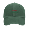 Embroidered cap featuring a vintage tennis design with champagne elements