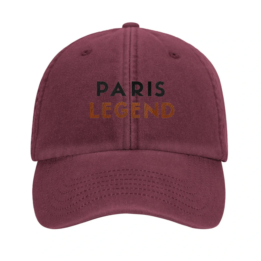 Cap featuring a vintage embroidered design of Tennis Paris Legend