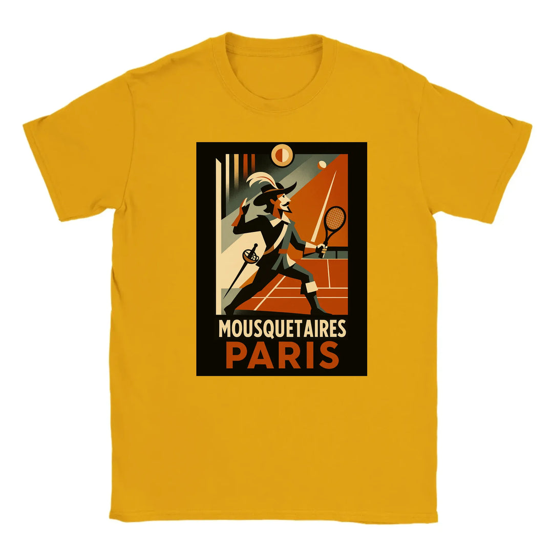 Koszulka z klasycznym logo vintage Mousquetaires Paris tenis