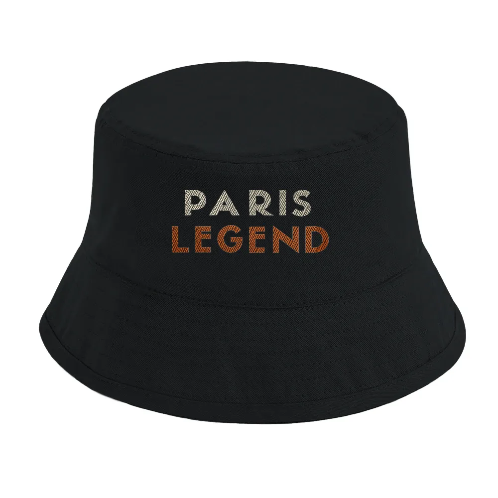 Printed bucket hat featuring a minimalist 'Tennis Paris Legend' logo design