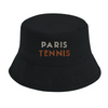 Printed cap featuring a tennis motif inspired by Bob Paris