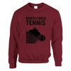 Sweater featuring a graphic print of tennis elements inspired by Monte Carlo