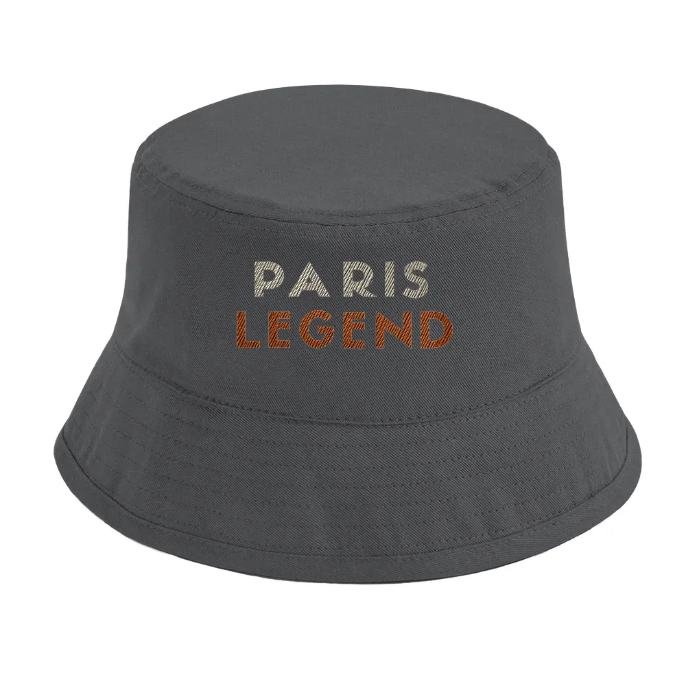 Printed bucket hat featuring a minimalist 'Tennis Paris Legend' logo design