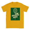 T-shirt featuring a graphic of a tennis racket and Wimbledon logo