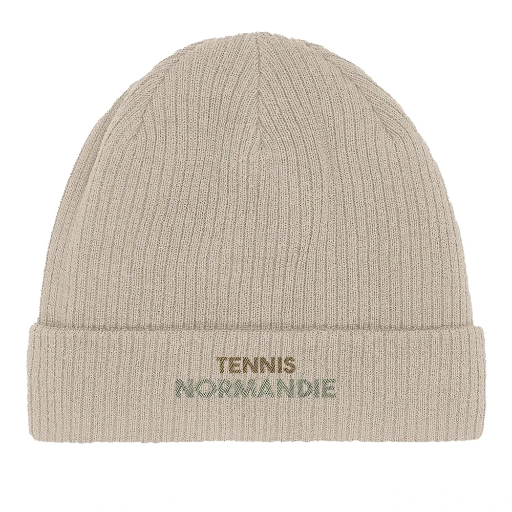Embroidered beanie featuring Tennis Normandie 2 logo design