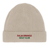 Embroidered beanie featuring the Palm Spring Golf Club logo