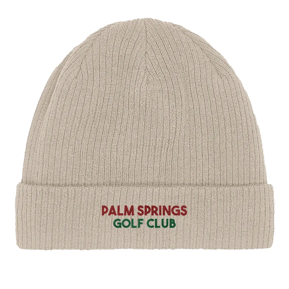 Embroidered beanie featuring the Palm Spring Golf Club logo