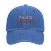 Embroidered cap featuring a vintage tennis design with Paris landmarks