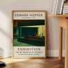 Edward Hopper exhibition poster featuring a realist urban scene with muted gray and orange tones