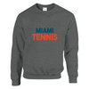 Unisex sweater with a retro Miami Tennis logo print