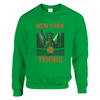 Casual sweater featuring a graphic print of 'New York Tennis' text