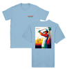 T-shirt featuring a graphic of a golf scene in Palm Springs