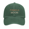 Cap featuring an embroidered Formula 1 Moon design in a vintage style