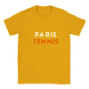 T-shirt featuring a graphic of a tennis player in Paris