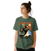 T-shirt featuring a tennis player in action against a Miami skyline