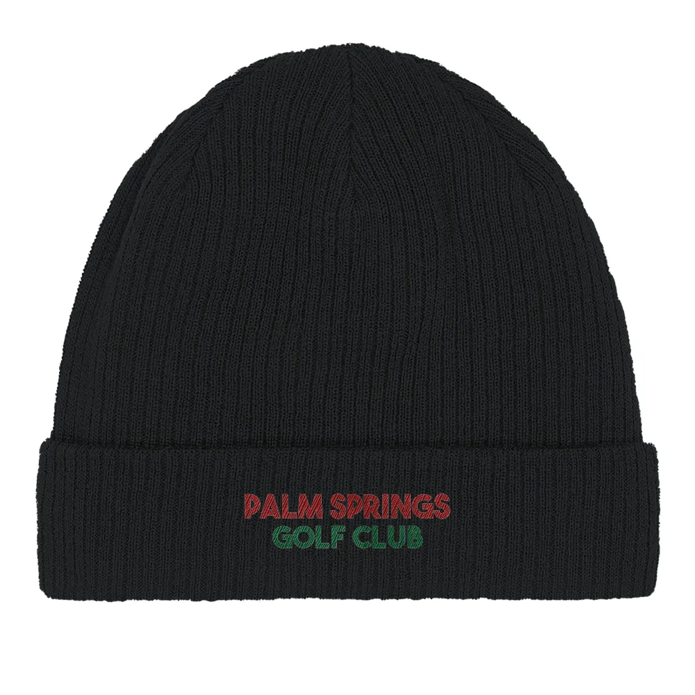 Embroidered beanie featuring the Palm Spring Golf Club logo