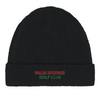 Embroidered beanie featuring the Palm Spring Golf Club logo