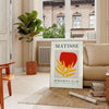 Poster showing Matisse Papiers Découpés style white and orange abstract composition