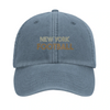 Embroidered cap featuring a vintage New York Football 1 design