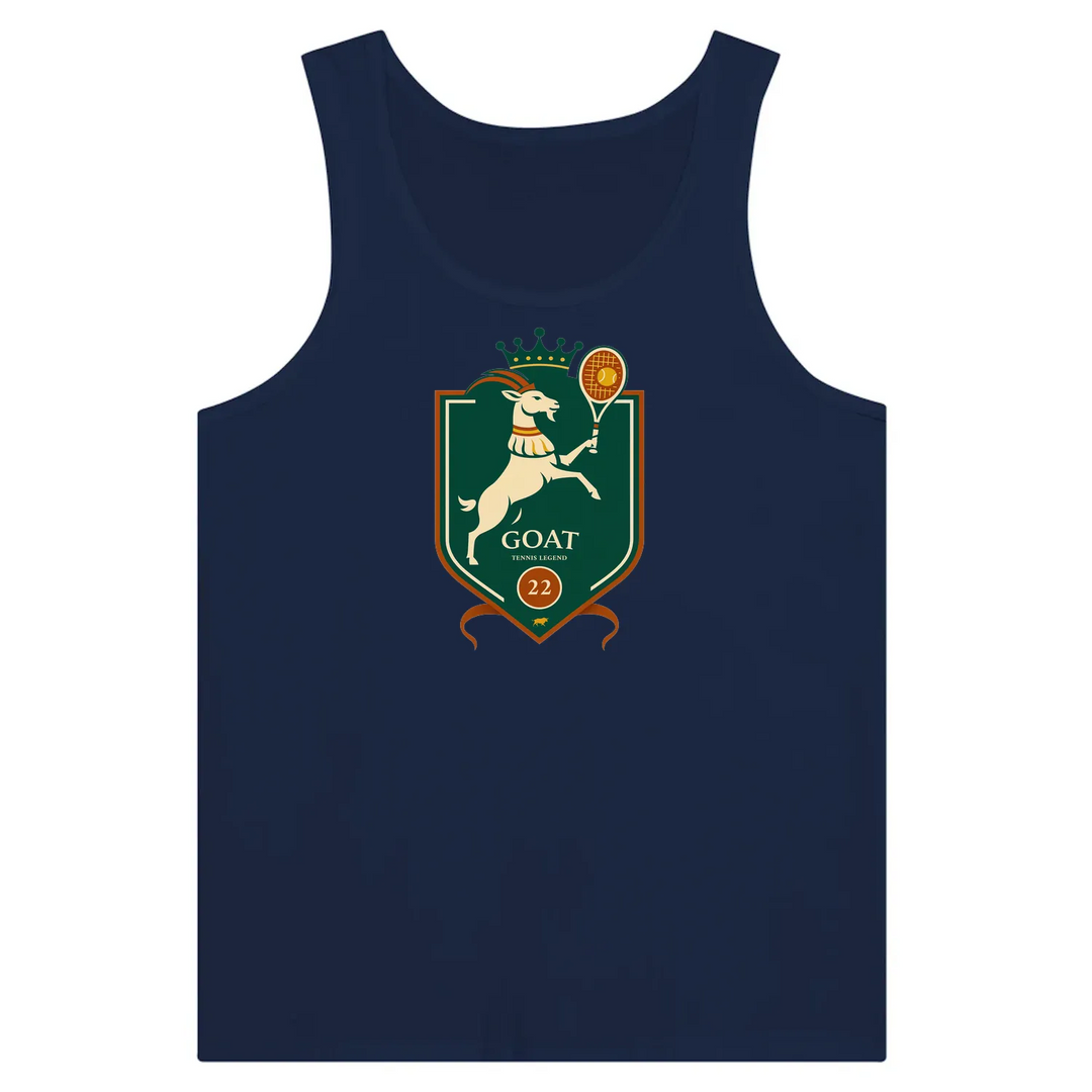 Unisex tank top featuring a graphic of Tennis GOAT Rafa