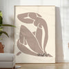 Matisse Blue Nude II cut-out artwork featuring blue, orange, and green shapes
