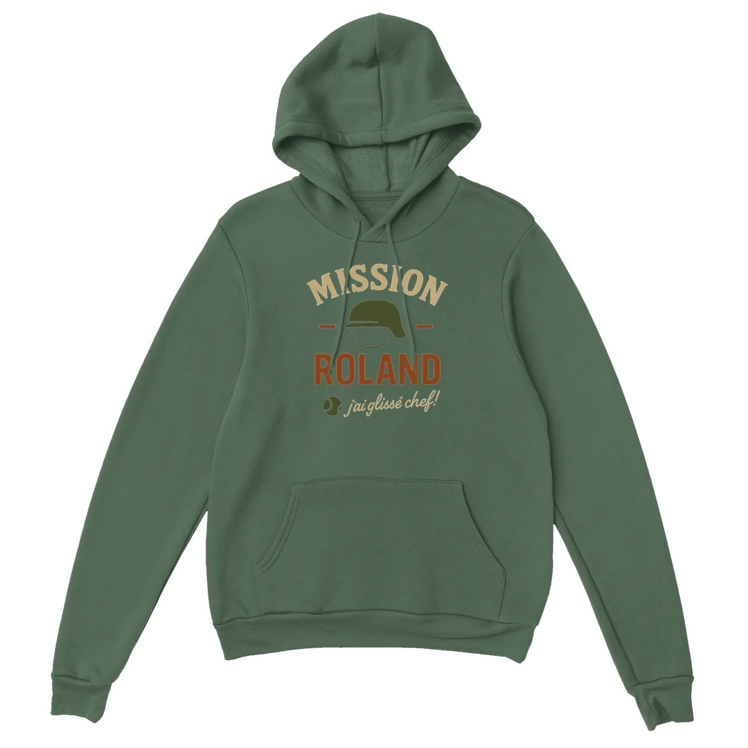 Hoodie featuring the Mission Roland Tennis logo on the chest