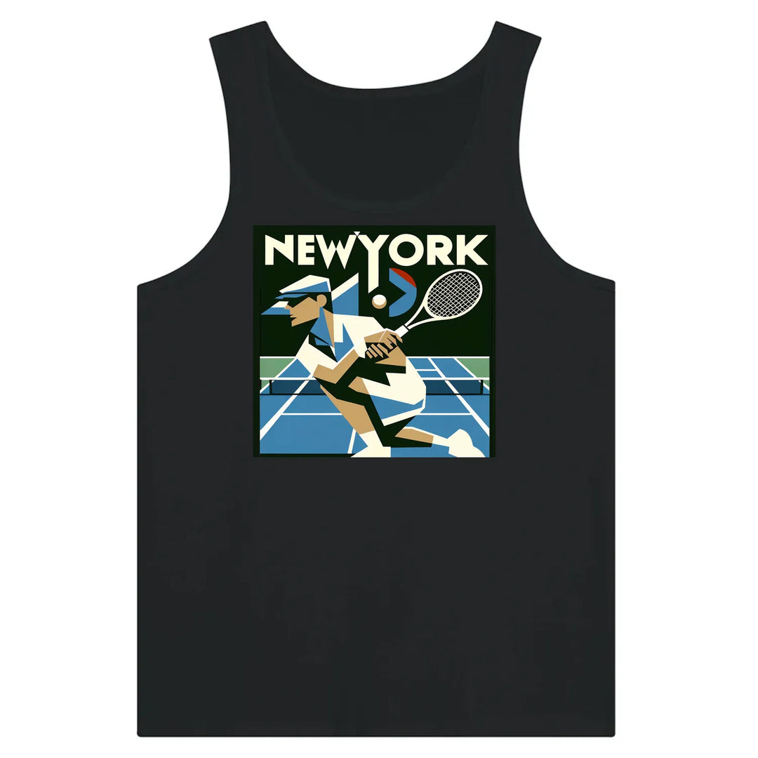 Sleeveless tank featuring a graphic print of New York Tennis