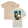 T-shirt featuring an illustration of an American football in action