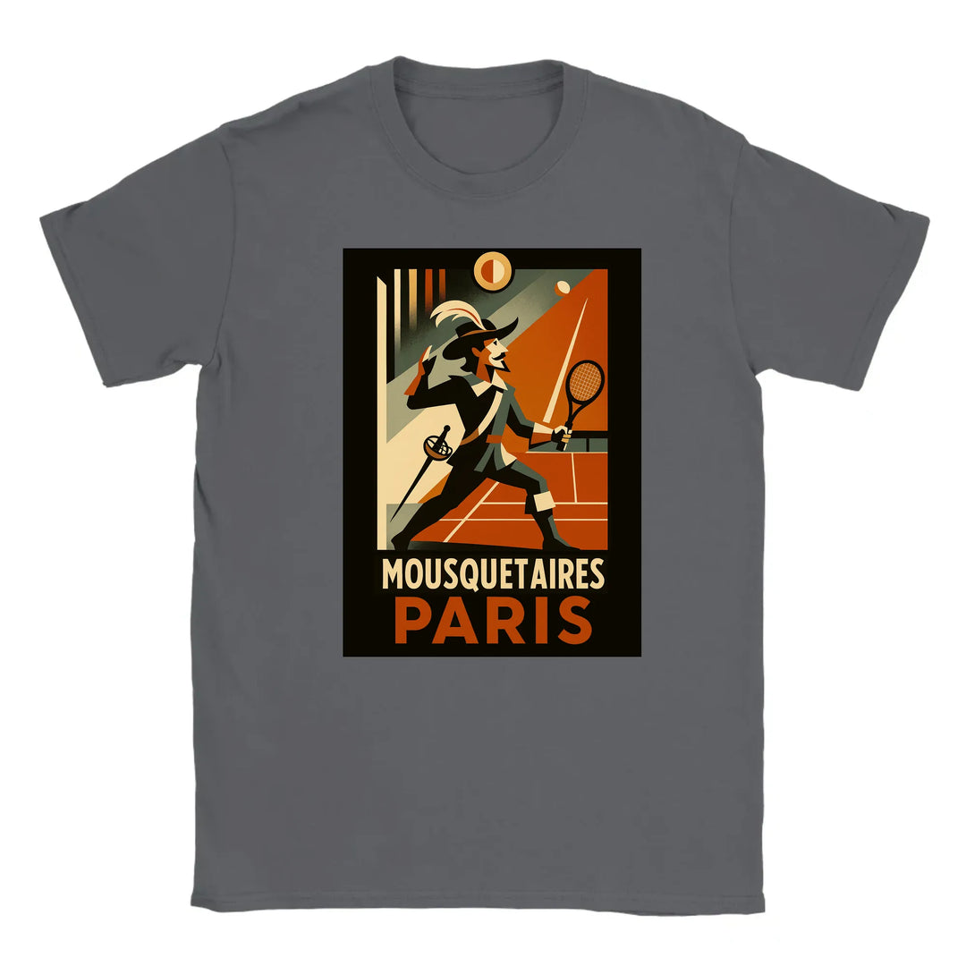 Koszulka z klasycznym logo vintage Mousquetaires Paris tenis