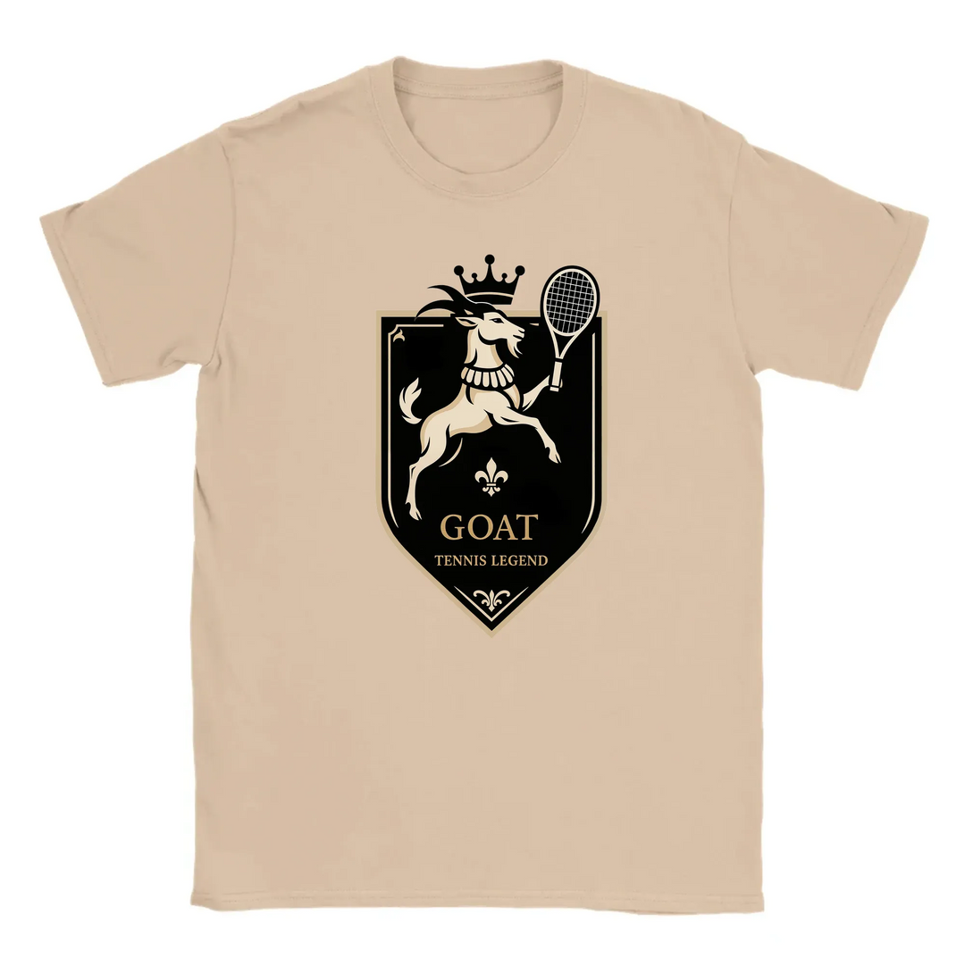 T-shirt featuring a graphic of a tennis player in action