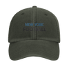 Embroidered cap featuring a vintage New York football logo