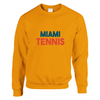 Unisex sweater with a retro Miami Tennis logo print