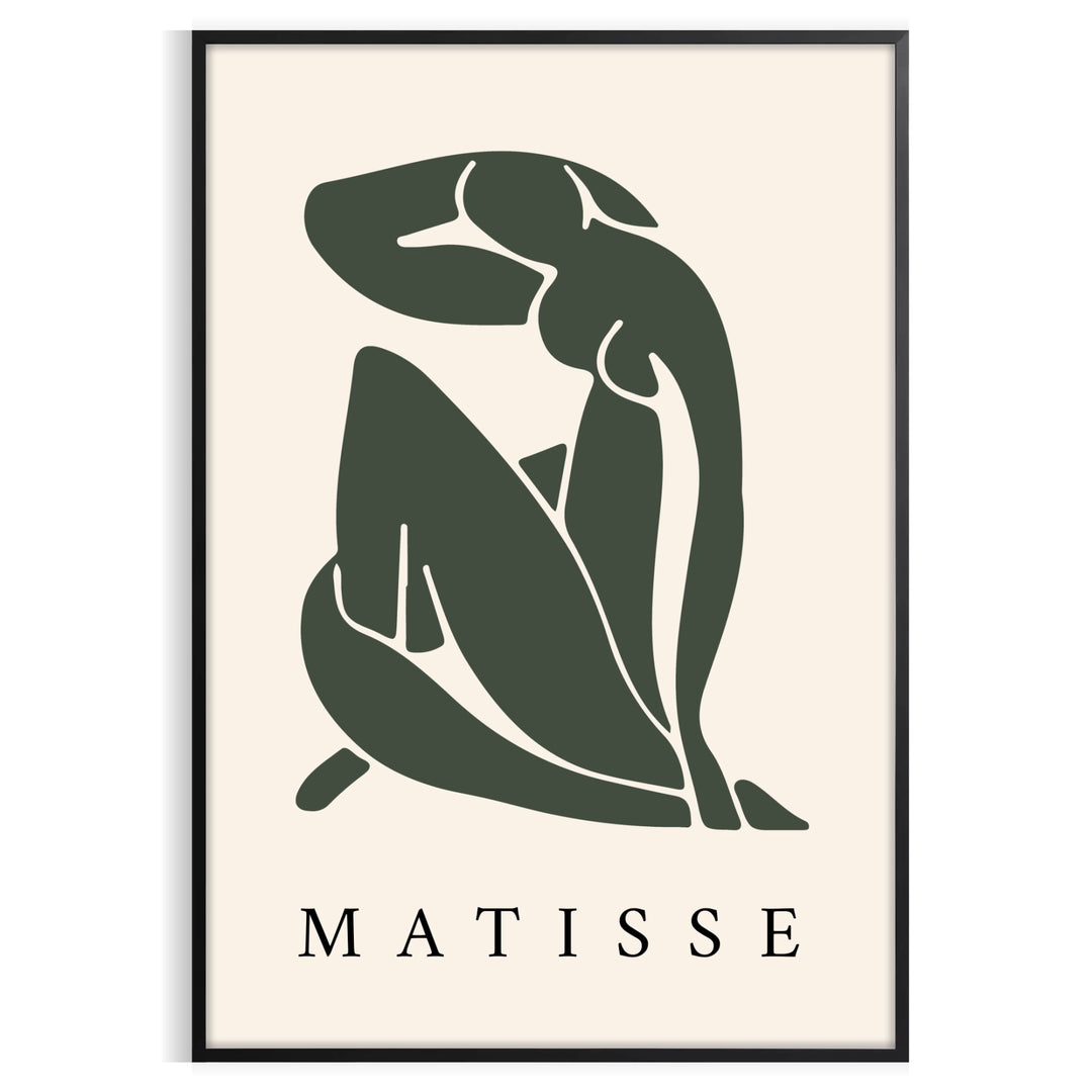 Abstract figure in blue and white, inspired by Matisse's Blue Nude II